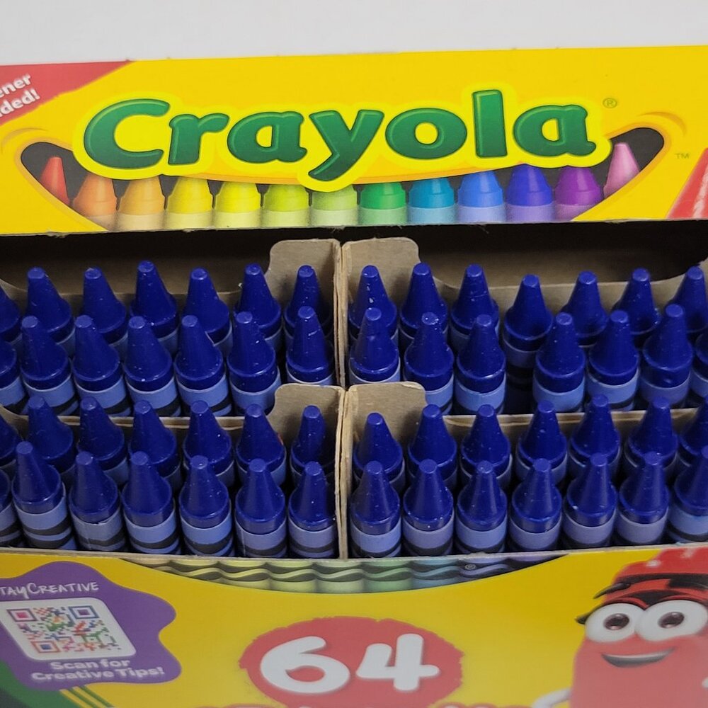 (64)Crayola Crayons (Blue) Single Color Bulk Lot